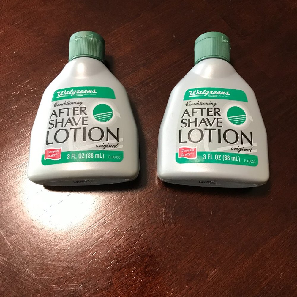 Lot 2  Walgreen After Shave Lotions both 3 oz each NEW